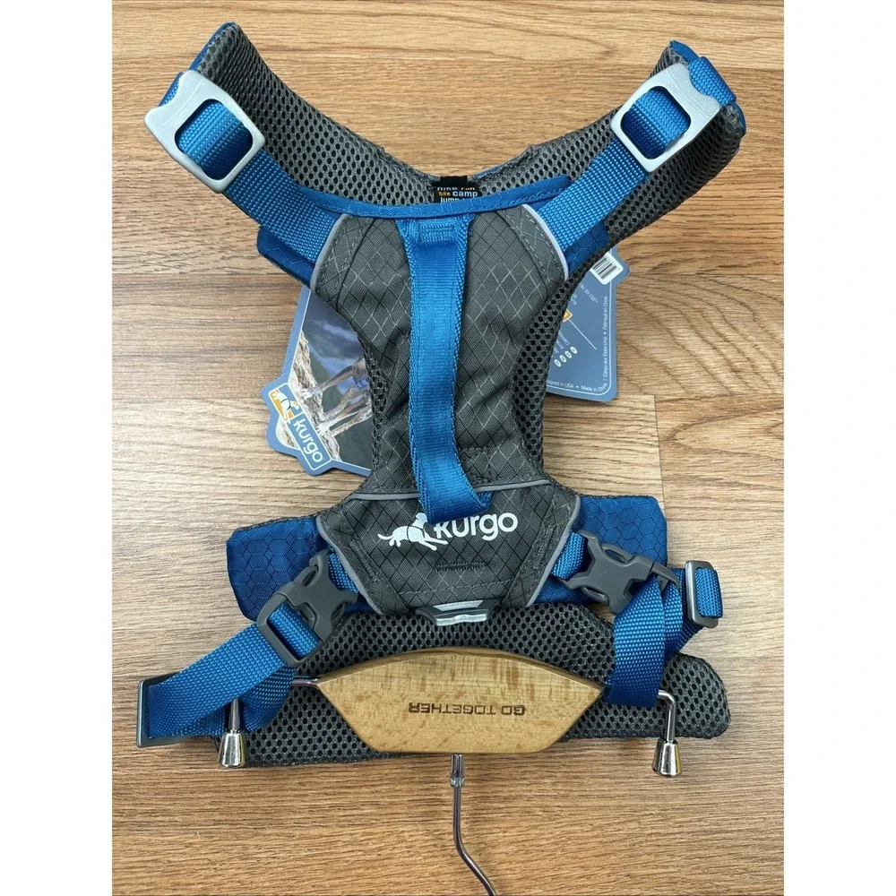 Kurgo‎ Journey Air Dog Harness Blue/Grey Size Medium NEW with Tags & Hanger